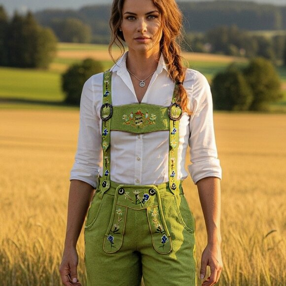 Gentry Choice® Other - Women Oktoberfest Outfit German Costume Suede Shorts Folk Festival Wear Bavarian